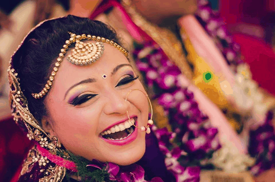 Wedding bride smile