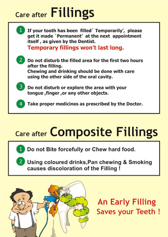 composite filling aftercare