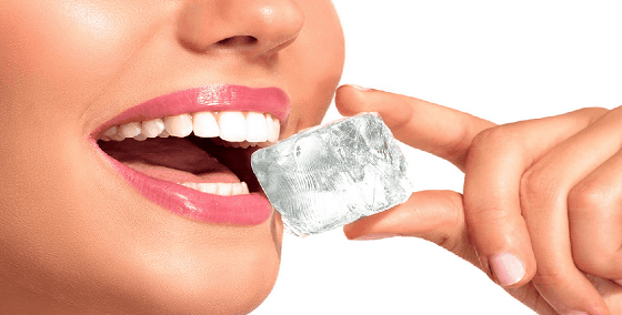 ice chewing bad oral habit