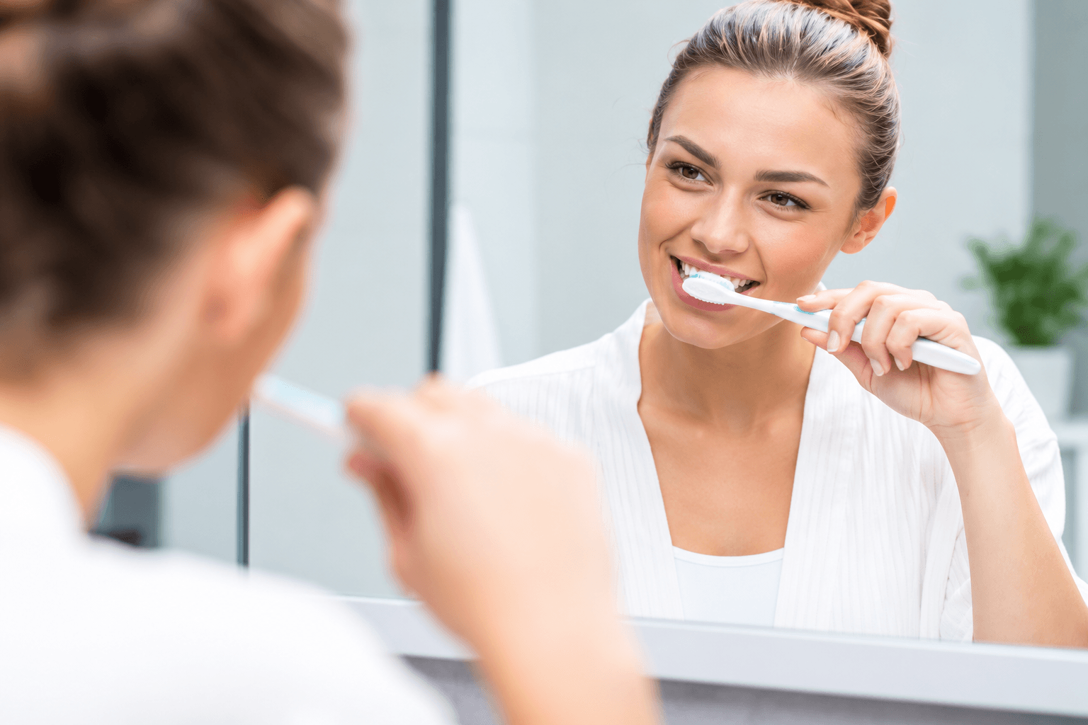 brushing teeth