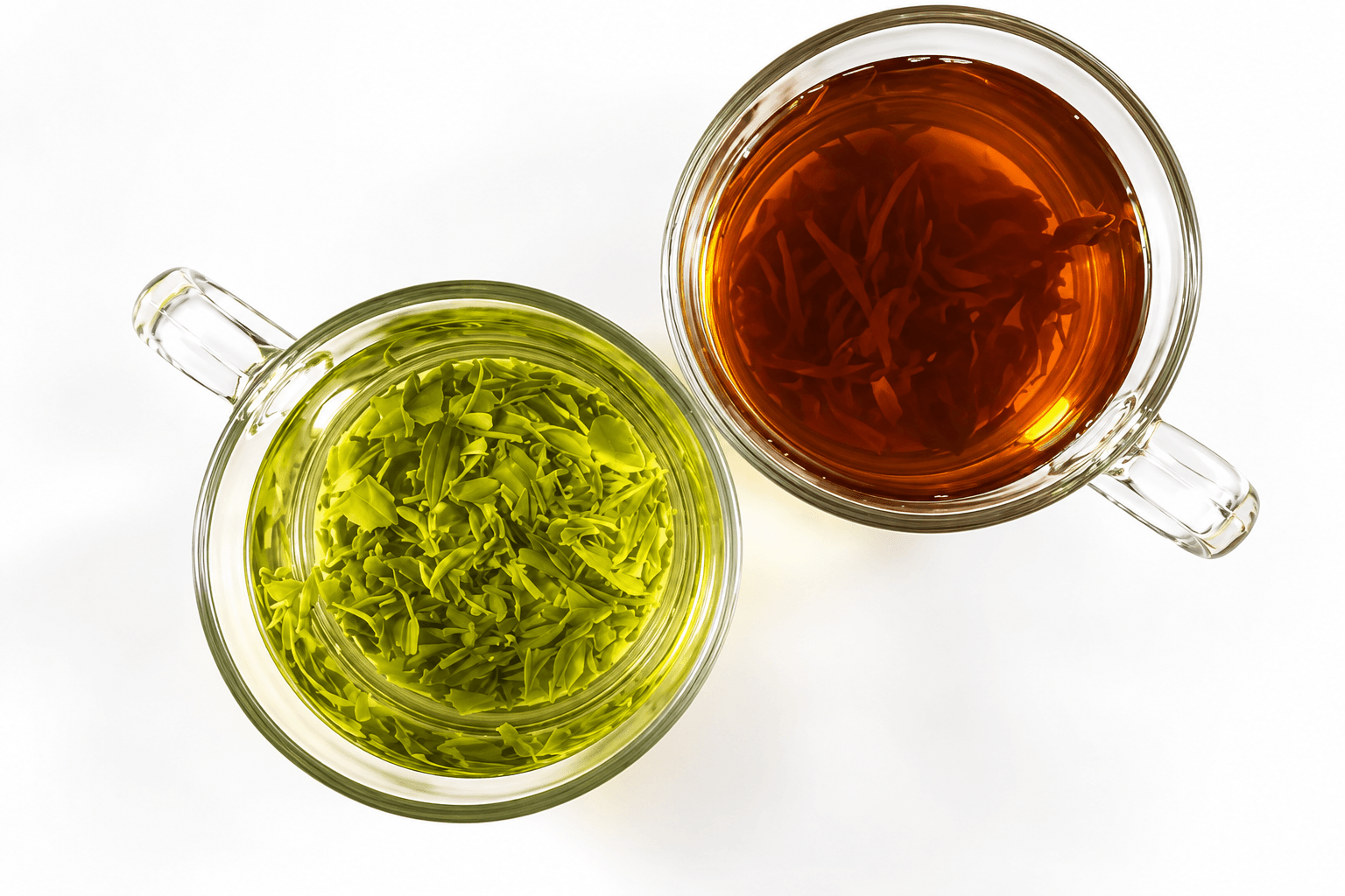 green tea and black tea